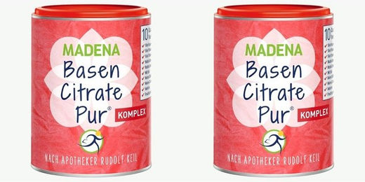 MADENA Basen Citrate Pur Komplex Mineralstoff-Komplex Pulver vegan glutenfrei laktosefrei – Bild 1 von 1