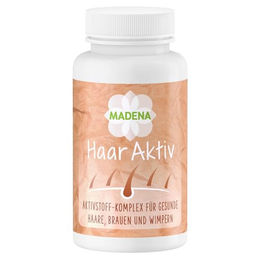 MADENA Haar Aktiv Haar-Vitamine mit Silizium, Goldhirse, Lignanen, Zink und Biotin, 70 Kapseln, vegan und laktosefrei – Bild 1 von 3
