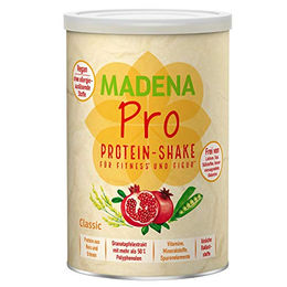 MADENA Pro Vegan Protein Pulver – Mehrkomponenten Eiweißpulver aus Reis und Erbsen mit Granatapfelextrakt, vegan, zuckerfrei, glutenfrei und laktosefrei, 500 g – Bild 1 von 1