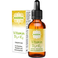 Produktbild von MADENA Vitamin D3 und K2 Menachinon all-trans MK-7 Tropfen vegan