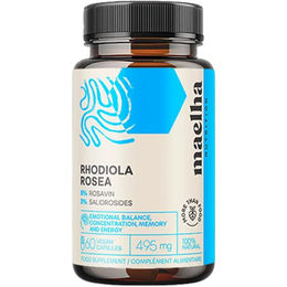 Maelha Nutrition Rhodiola Rosea Kapseln 60 Stück mit 5% Rosavin und 3% Salidrosiden – Bild 1 von 2