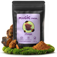Produktbild von Magic Pwdr Chaga Pilz Extrakt Pulver 100g hochkonzentriert 10:1 ohne Zusatzstoffe