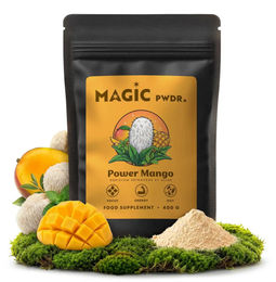 Magic Pwdr Power Yerba & Mango Pulver 400g mit Lion's Mane Pilz Extrakt, Mate Tee und Vitamin C – Bild 1 von 4