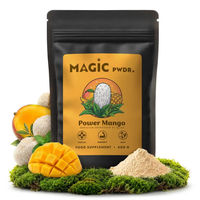 Produktbild von Magic Pwdr Power Yerba & Mango Pulver 400g mit Lion's Mane Pilz Extrakt, Mate Tee und Vitamin C