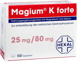Magium K forte Hexal Magnesiumcitrat Tabletten 100 Stück – Bild 1 von 2