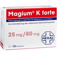 Produktbild von Magium K forte Hexal Magnesiumcitrat Tabletten 100 Stück