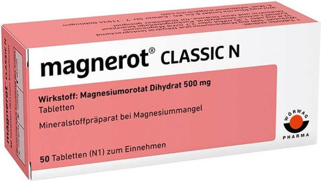 Magnerot Classic N Magnesium-Orotat Tabletten von Wörwag Pharma – Bild 1 von 3
