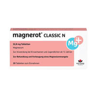 Produktbild von magnerot CLASSIC N Wörwag Pharma Tabletten für Erwachsene und Kinder 20 Stück