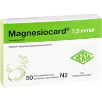 Produktbild von Magnesiocard 7,5 mmol Brausetabletten glutenfrei und laktosefrei für Kinder, Schwangere und Stillende 50 Stück