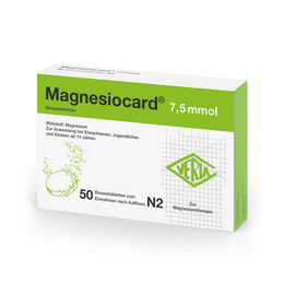 Magnesiocard Brausetabletten 7,5 mmol zuckerarm für Kinder und Erwachsene 50 Stück – Bild 1 von 1