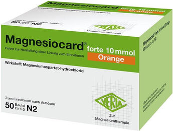 Magnesiocard Forte Verla Magnesium Pulver Orange 10 mmol 50 Stück glutenfrei laktosefrei – Bild 1 von 1
