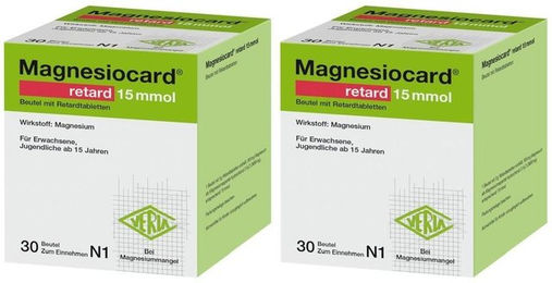 Magnesiocard retard 15 mmol Tabletten glutenfrei und laktosefrei für Kinder, Schwangere und Stillende – Bild 1 von 1