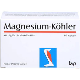 Magnesium Citrat Köhler Pharma Kapseln vegan glutenfrei laktosefrei 60 Stück – Bild 1 von 1