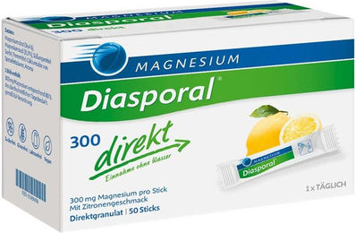 Magnesium Diasporal 300 direkt Granulat Sticks von Protina Pharmazeutische GmbH vegan glutenfrei laktosefrei für Sportler 50 Stück – Bild 1 von 2