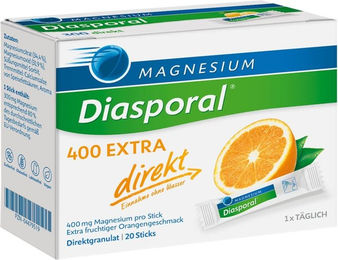 Magnesium Diasporal 400 Extra direkt Granulat Sticks vegan zuckerfrei glutenfrei laktosefrei – Bild 1 von 2