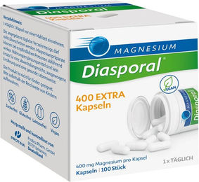 Magnesium Diasporal 400 Extra Kapseln von Protina Pharmazeutische GmbH, 100 Stück, zuckerfrei, glutenfrei und laktosefrei – Bild 1 von 2
