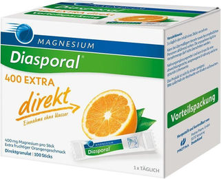 Magnesium Diasporal 400 EXTRA Sticks Orange vegan zuckerfrei glutenfrei laktosefrei – Bild 1 von 2