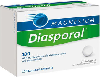 Magnesium Diasporal Citrat Lutschtabletten 100 Stück für Kinder, Schwangere und Stillende – Bild 1 von 2