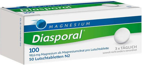 Magnesium Diasporal Citrat Lutschtabletten 50 Stück für Kinder, Schwangere und Stillende – Bild 1 von 2