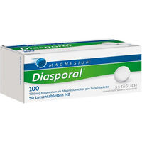 Produktbild von Magnesium Diasporal Citrat Lutschtabletten 50 Stück für Kinder, Schwangere und Stillende