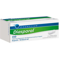 Produktbild von Magnesium Diasporal Kapseln mit Magnesium Oxid, zuckerfrei, glutenfrei und laktosefrei, 50 Stück