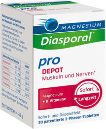 Magnesium Diasporal Pro mit B-Vitaminen Depot Tabletten vegan zuckerfrei glutenfrei laktosefrei 30 Stück – Bild 1 von 2