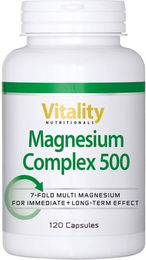 Magnesium Komplex 500 Vitality Nutritionals mit 7 Magnesiumverbindungen Kapseln für Sportler – Bild 1 von 1