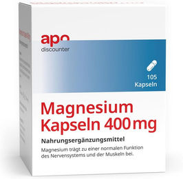 Magnesium Oxid Kapseln 400 mg von apodiscounter für Erwachsene, Sportler und Senioren – Bild 1 von 1
