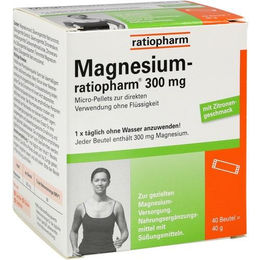 Magnesium ratiopharm 300 mg Micro-Pellets 40 Stück laktosefrei glutenfrei zuckerfrei für Erwachsene – Bild 1 von 1