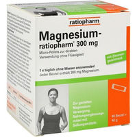 Produktbild von Magnesium ratiopharm 300 mg Micro-Pellets 40 Stück laktosefrei glutenfrei zuckerfrei für Erwachsene