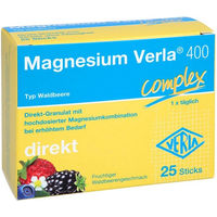 Produktbild von Magnesium Verla 400 Complex Direkt-Granulat Waldbeere 25 Sticks