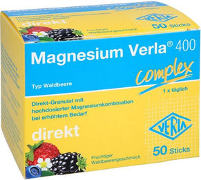 Magnesium Verla 400 Direkt-Granulat Waldbeere 50 Stück zuckerfrei laktosefrei glutenfrei für Erwachsene – Bild 1 von 2