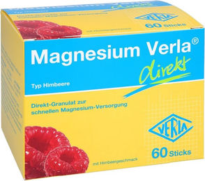 Magnesium Verla direkt Himbeere Granulat mit 150 mg Magnesiumcitrat, zuckerfrei, glutenfrei und laktosefrei, 60 Stück – Bild 1 von 3