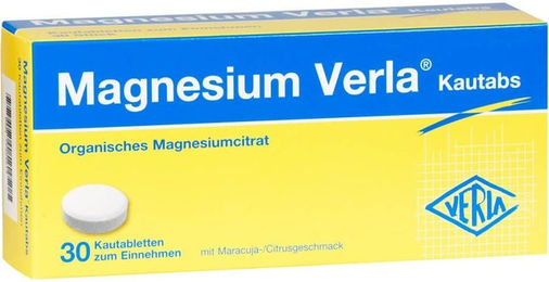 Magnesium Verla Magnesiumcitrat Lutschtabletten vegan glutenfrei laktosefrei 30 Stück – Bild 1 von 2