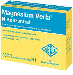 Magnesium Verla N Konzentrat Pulver für Kinder und Erwachsene 20 Stück – Bild 1 von 1