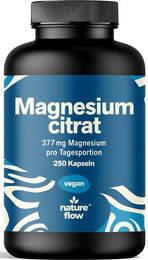 Magnesiumcitrat Nature Flow 377 mg pro Tagesportion 250 Kapseln vegan – Bild 1 von 1