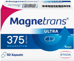 Magnetrans 375 mg ultra Magnesium Kapseln von STADA, vegan, laktosefrei und glutenfrei, 50 Stück – Bild 1 von 3