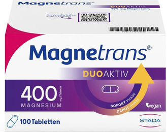 Magnetrans Duo-Aktiv Magnesium 400 mg Tabletten vegan für Sportler 100 Stück – Bild 1 von 3