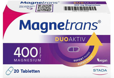 Magnetrans Duo-Aktiv Magnesium 400 mg Tabletten vegan für Sportler 20 Stück – Bild 1 von 4