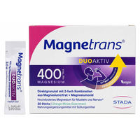 Produktbild von Magnetrans duo-aktiv Magnesium Komplex 400 mg Sticks 20 Stück vegan glutenfrei laktosefrei