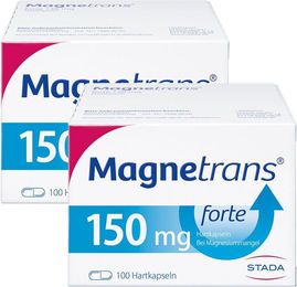 Magnetrans forte Magnesiumkapseln mit 150 mg Magnesium, laktosefrei und glutenfrei für Erwachsene und Heranwachsende, 200 Kapseln – Bild 1 von 2