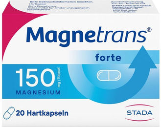 Magnetrans Magnesiumkapseln mit 150 mg Magnesium, laktosefrei und glutenfrei, 20 Kapseln – Bild 1 von 3