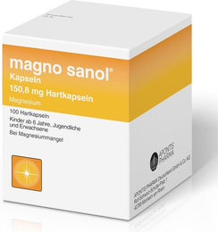 Magno Sanol Magnesium Oxid Hartkapseln mit 150,8 mg für Erwachsene und Kinder – Bild 1 von 1