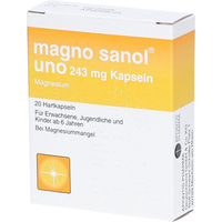 Produktbild von Magno sanol uno Zentiva Magnesium Oxid 243 mg Kapseln 20 Stück für Schwangere und Stillende