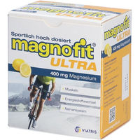 Produktbild von magnofit® ULTRA von Meda Pharma Sticks zuckerfrei laktosefrei glutenfrei für Sportler