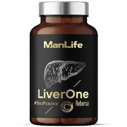 ManLife LiverOne Leber Kapseln mit Mariendistel, Artischocke, Löwenzahn, Kurkuma, Cholin und Silymarin vegan 90 Stück – Bild 1 von 2