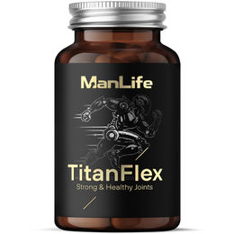 ManLife TitanFlex Gelenkkomplex mit Fischkollagen NatiCol, MSM, Hyaluronsäure, Glucosamin, Chondroitin und Kräuter-Komplex Kapseln 90 Stück – Bild 1 von 4