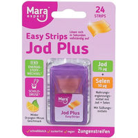 Produktbild von Mara Expert Jod Plus Easy Strips mit Kaliumjodid und Natriumselenit, vegan und zuckerfrei