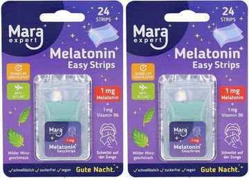 Mara Expert Melatonin+ Easy Strips mit Vitamin B6 1 mg vegan und zuckerfrei – Bild 1 von 1