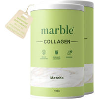 Produktbild von marble© Collagen Matcha Pulver mit Kollagenpeptiden und 10 % Matcha zuckerfrei 900 g